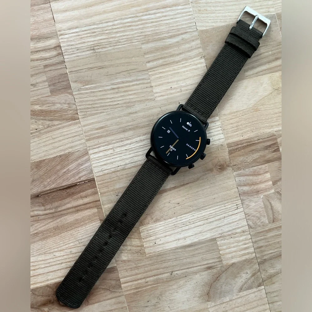 Skagen Falster Gen 2 Smartwatch Wear OS by Google Green Canvas Strap 3ATM